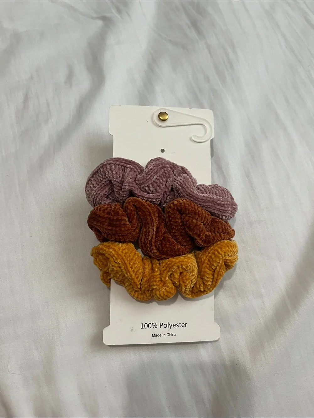Sunday State Velvet Scrunchie Set - Mauve, Rust Orange, Mustard